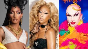 Three photos of each new host stitched together vertically. From left to right: Jada Essence Hall, Priyanka, Sasha Velour.