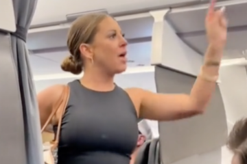 woman on plane