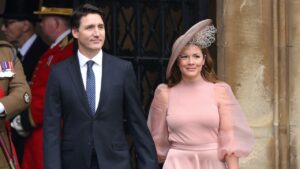 Justin Trudeau and Sophie Grégoire Trudeau at the Coronation of King Charles III