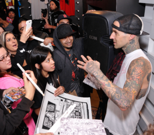 travis barker with his fans
