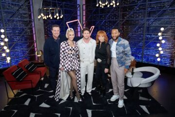 The Voice coaches and host