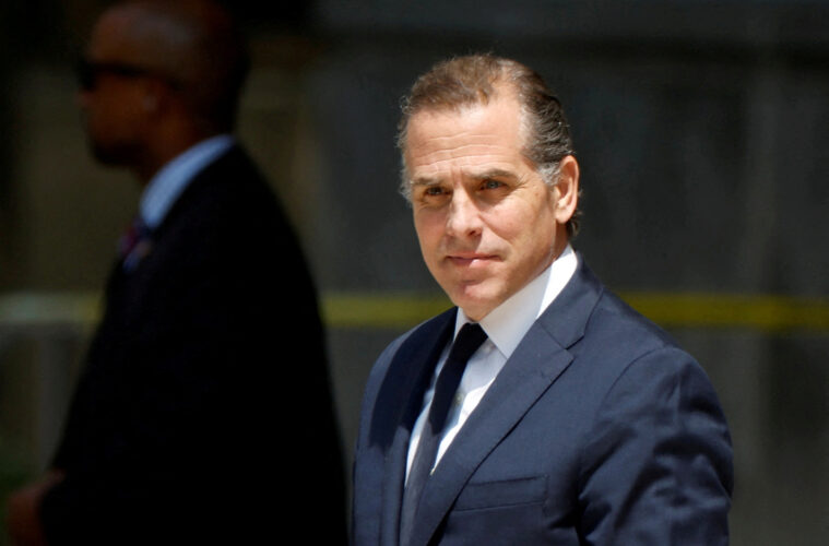 Hunter Biden departs federal court after a plea hearing on July 26, 2023.