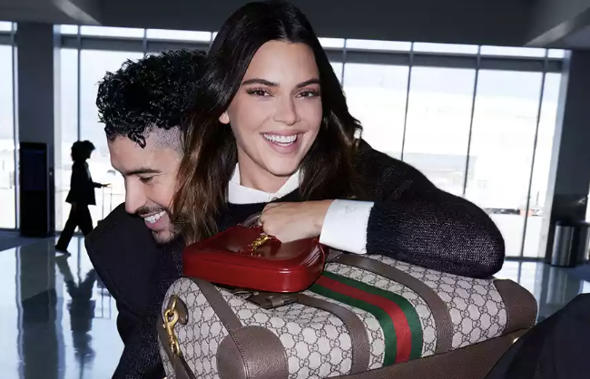 Kendall Jenner and Bad Bunny Make It Official in Gucci Ad Campaign