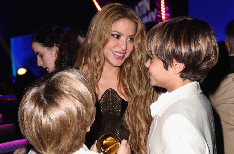 Shakira with her sons