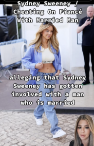 sydney sweeney cheating
