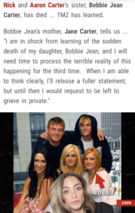 what happened to bobbie jean carter?