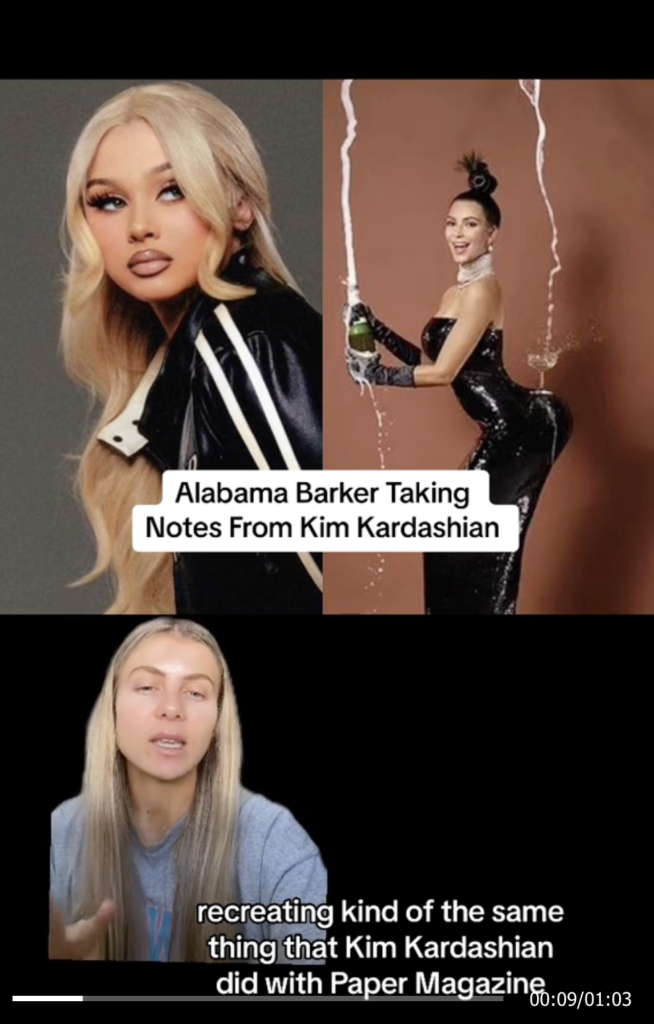Alabama Barker Instagram Post Cupcake Copying Kim Kardashian?