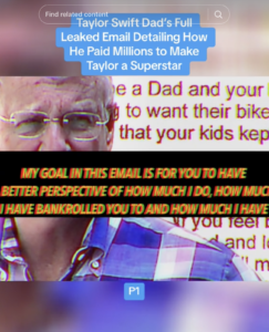 Taylor Swift Dad Email