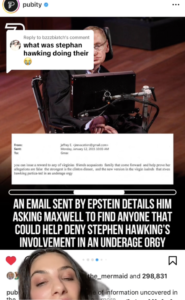 Stephen Hawking Jeffrey Epstein
