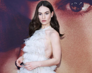 Lily James Stunning Gown at "Finally Dawn" Premiere in Rome
