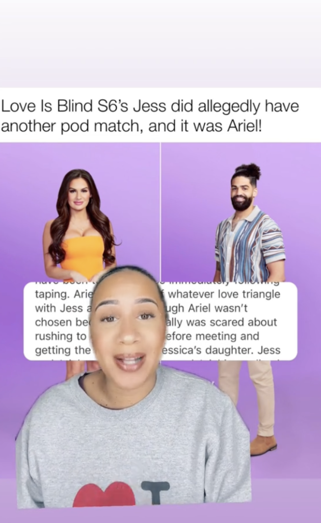 Jessica Love is Blind Other Match Connection Ariel Revealed