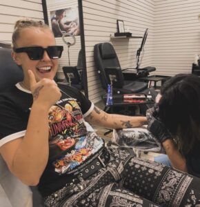 JoJo Siwa getting a tattoo