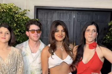 Priyanka Chopra and Nick Jonas At Mannara Chopra Birthday