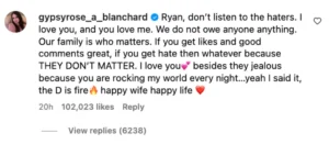 Gypsy Rose Blanchard Instagram comment