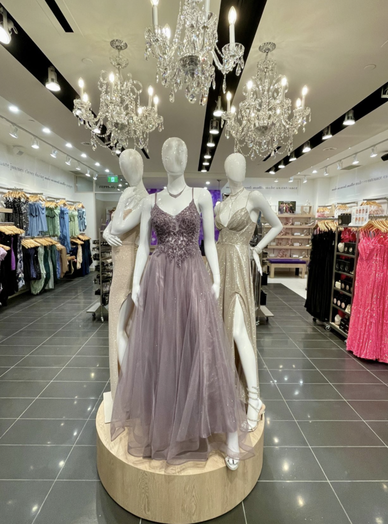 strapless fit and flare dress Lace & Mini Color:Cantaloupe iwd26 Drop Waist Corset Wedding