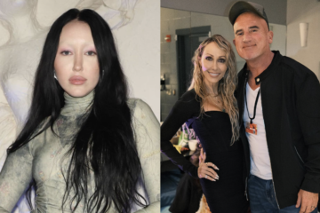 Noah Cyrus, Tish Cyrus and Dominic Purcell 