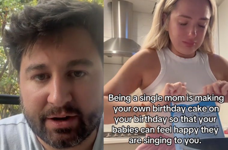 Single Mom Makes Own Birthday Cake Elizabeth Teckenbrock Reddit Husband Speaks Out