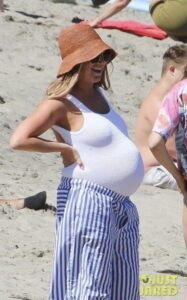 Ashley Tisdale Hits The Beach With Baby Bump
