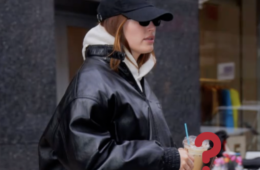 Hailey Bieber Baby Photo Wallpaper Exposed to Paparazzi