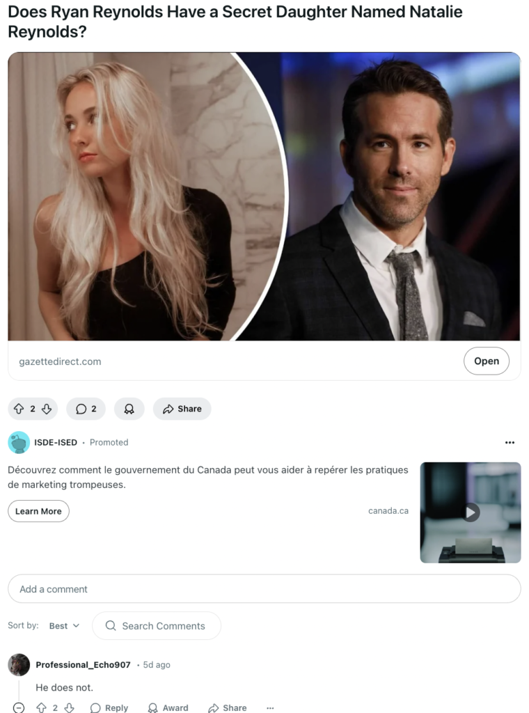Who Is Ryan Reynolds Daughter Natalie