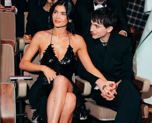 Kylie with Timothee at the BAFTAs in London
