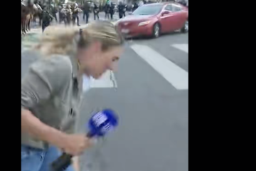 9News Reporter Hit by Rubber Bullet Video