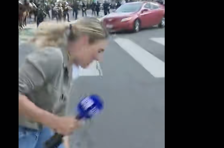 9News Reporter Hit by Rubber Bullet Video