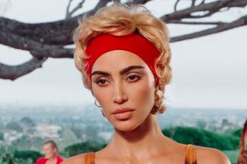 Kim Kardashian Debuts Curly Blonde Bombshell Look