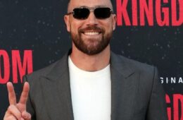 Travis Kelce Suits Up with Shades for The Kingdom Red Carpet Premiere