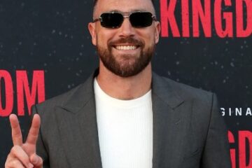 Travis Kelce Suits Up with Shades for The Kingdom Red Carpet Premiere