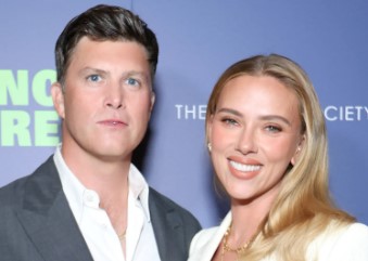 Scarlett Johansson Receives Support from Husband Colin Jost at 'Eleanor the Great' NYC Screening