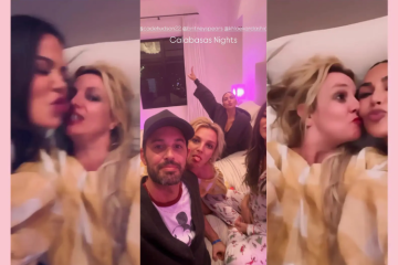 Britney Shares Sweet Sleepover Video with Kim & Khloé Kardashian