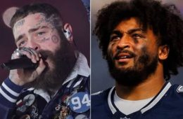Post Malone Honors Marshawn Kneeland During Halftime Tribute