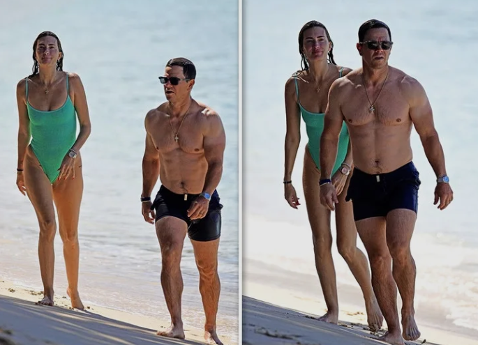 Mark Wahlberg Flaunts Muscles on Caribbean Getaway