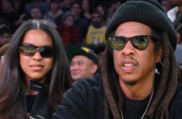 Jay-Z & Blue Ivy Shine Courtside at Lakers Game