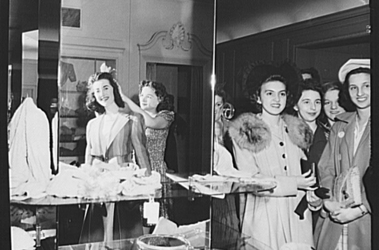 Black and White images of Saks fifth avenue