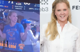 Amy Schumer Debuts ‘Mom Dance’ at Knicks Game 11 Years After Trainwreck