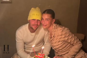 Justin Bieber Celebrates with Hailey