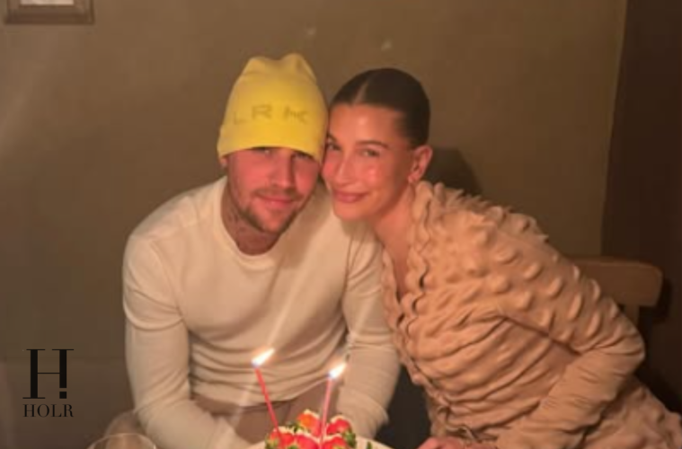 Justin Bieber Celebrates with Hailey