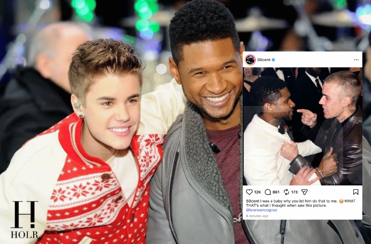 Usher Responds to Justin Bieber ‘Heated Exchange’ Rumors After 50 Cent Post