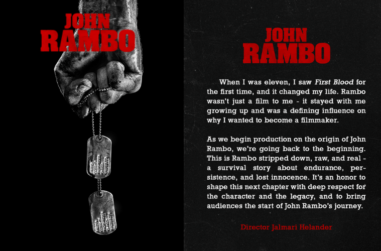 Sylvester Stallone Announces John Rambo Is Now in Production