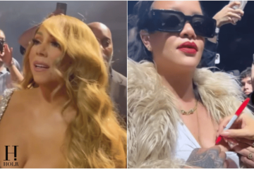 Mariah Carey Reacts to Viral Rihanna Chest-Signing Moment
