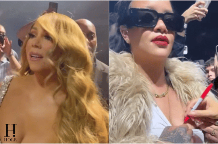 Mariah Carey Reacts to Viral Rihanna Chest-Signing Moment