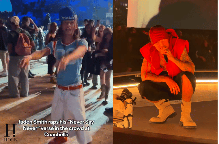 Jaden Smith Hypes Crowd at Bieber Coachella Set