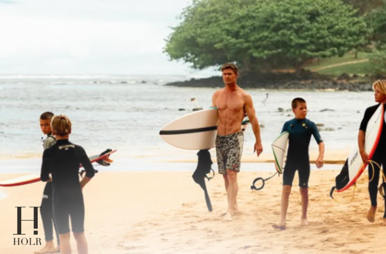 Chris Hemsworth Surf Trip with Kids