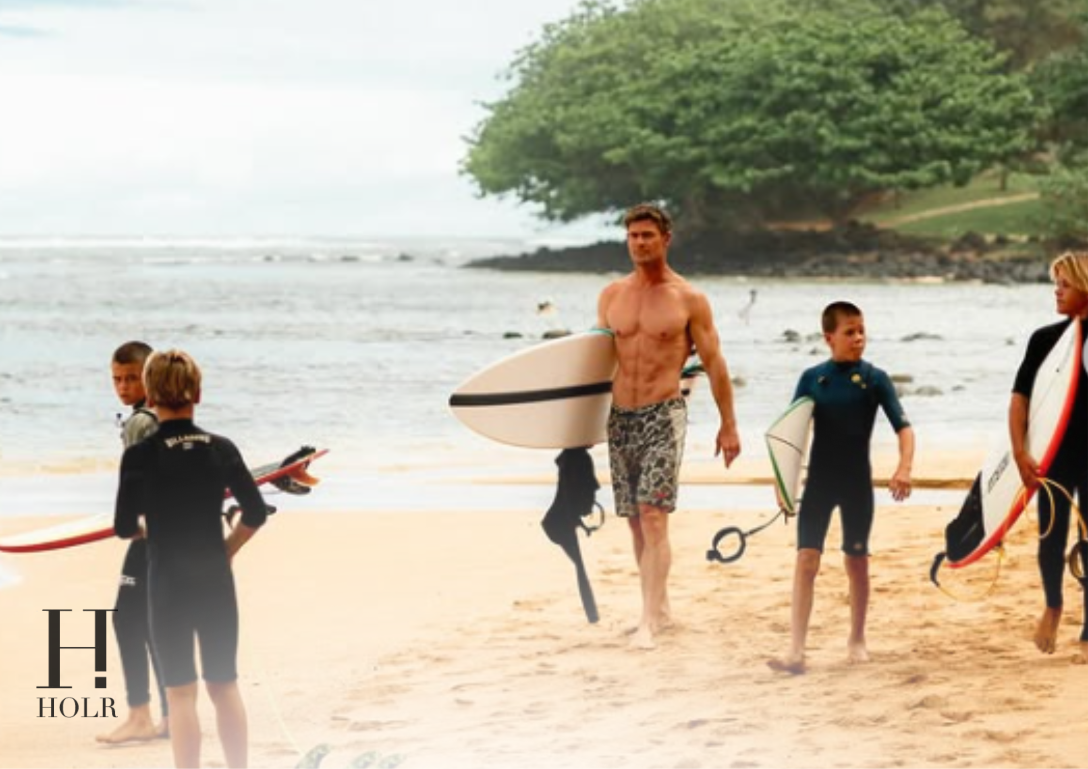 Chris Hemsworth Surf Trip with Kids