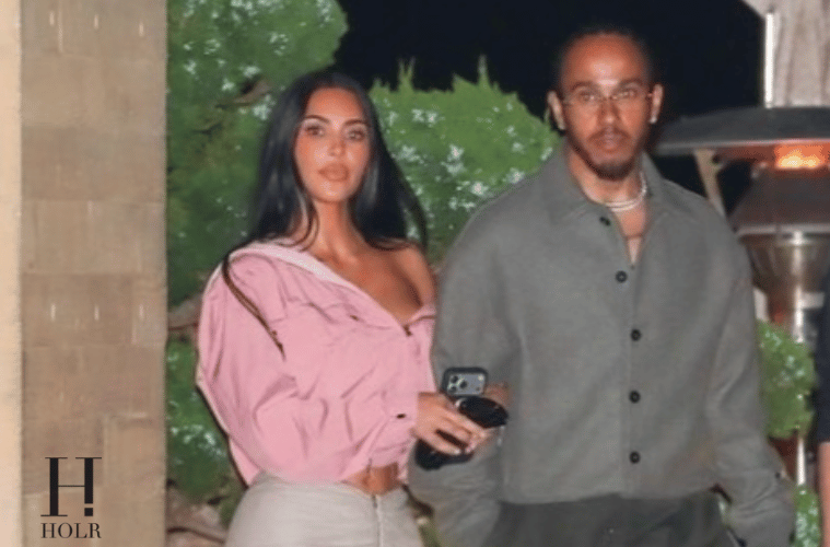 Kim Kardashian & Lewis Hamilton Twin in Malibu