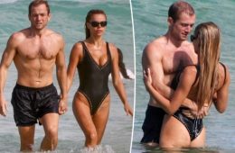 Brooks Nader Taron Egerton Australia Beach Date
