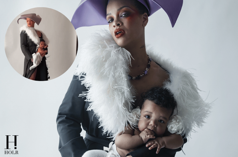 Rihanna Shares W Magazine BTS With Baby Rocki on Set