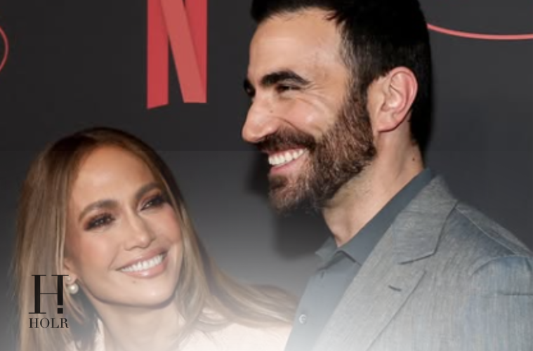 Jennifer Lopez and Brett Goldstein Promote Netflix Rom-Com “Office Romance”